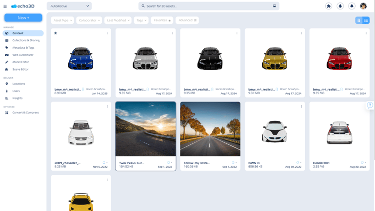echo3D 3D Digital Asset Management (DAM) for Enterprises | 3D DAM
