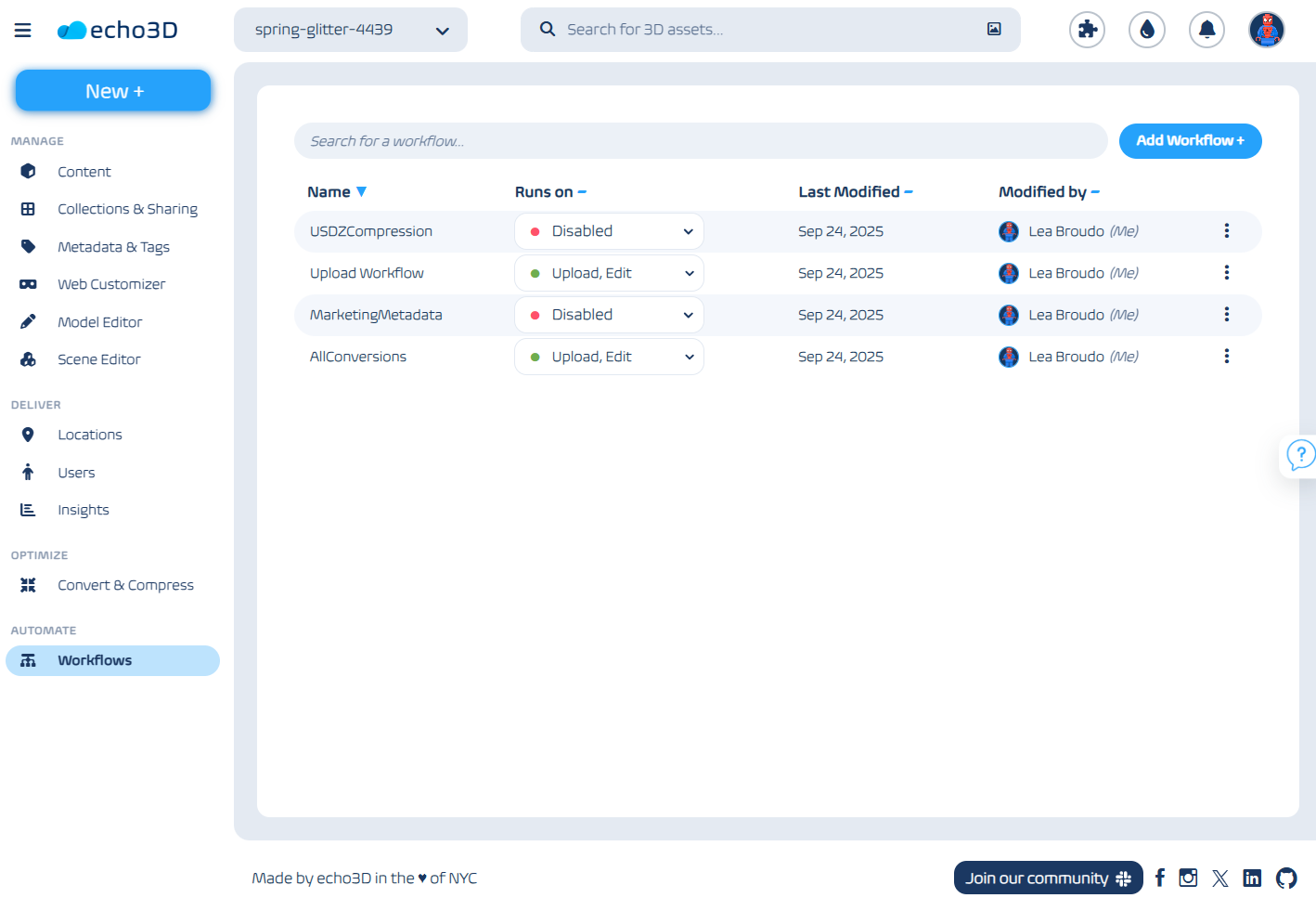 echo3D Launches Workflows to Automate 3D Asset Management at DAM NY 2025